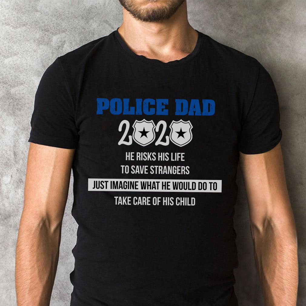 Dad Police FD Black T Shirt MY0601 87O58