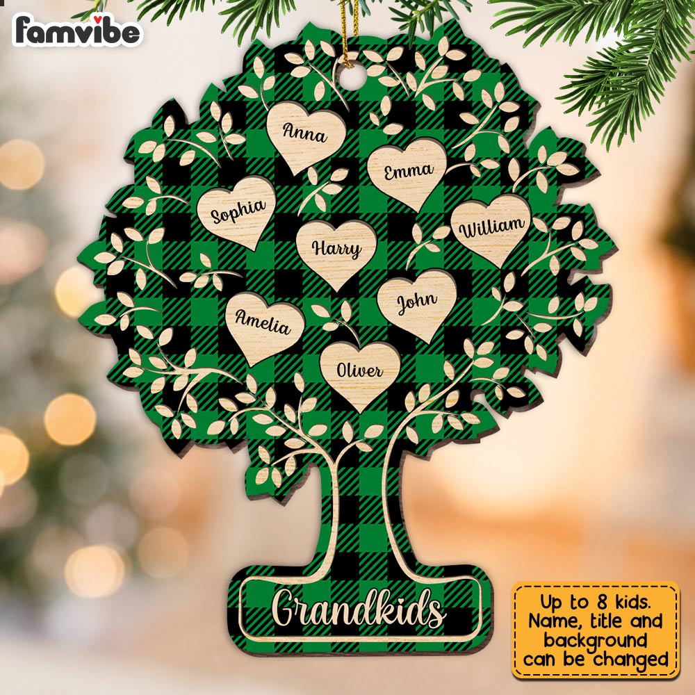 Personalized Christmas Grandma Grandkid Tree Ornament SB261 23O28 Mockup 5